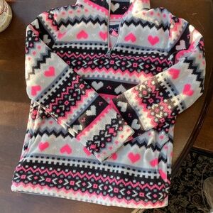 The Children's Place Pink and Black Heart Pattern Sweatshirt